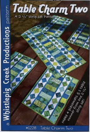 Table Charm Two Table Runner Pattern WCP1228 By Whistlepig Creek Productions Printed Pattern Only