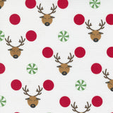 Reindeer Games Reindeer Dots Winter White Yardage 22440-11 By Me And My Sister Designs Sold In 1/2 Yard Increments Cut Continuously