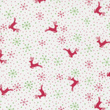 Reindeer Games Reindeer Snowflakes Winter White Yardage 22446-11 By Me And My Sister Designs Sold In 1/2 Yard Increments Cut Continuously
