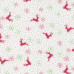 Reindeer Games Reindeer Snowflakes Winter White Yardage 22446-11 By Me And My Sister Designs Sold In 1/2 Yard Increments Cut Continuously