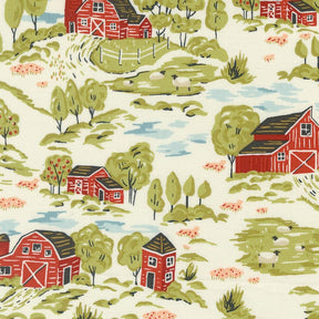 Farmstead Barns Porcelain Yardage by Stacy Iest Hsu for Moda Fabrics 20901 11 Sold in 1/2 Yard increments