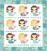 Aloha Mermaid Quilt Pattern by Sanchia Gain from Little Red Brolly Printed Pattern Only