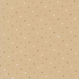 a repeating pattern of small white and tan dots on a beige background.