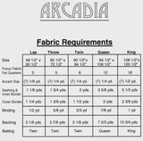 Arcadia Quilt Pattern MPC332 By Kari Nichols for Mountainpeek Creations, multiple sizes