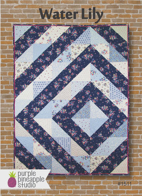 Water Lily Quilt Pattern PPS1511 From Purple Pineapple Studio - 49” x 65”