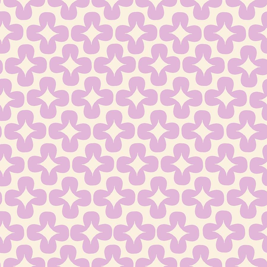 a repeating pattern of pink and cream-colored flowers or shapes, creating a visually appealing and harmonious design.