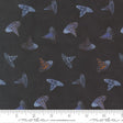 a pattern of witch hats on a dark background.
