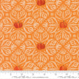 a repeating pattern of orange pumpkins against a white floral background.