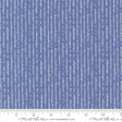The image is a close-up of a fabric with a repeating pattern of vertical lines in various shades of blue.