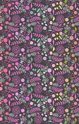 Deja Vu Prince Charming Licorice Dandelion Yardage PWTP279-Licorice by Tula Pink for Free Spirit Fabrics 1/2 yard increments