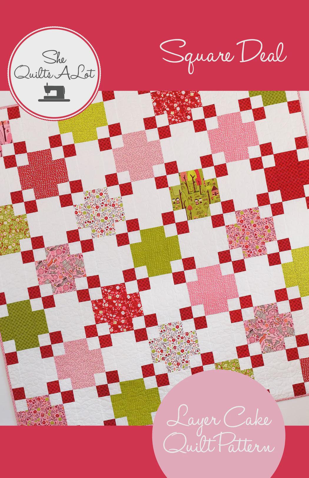 Square Deal Quilt Pattern SQA16123 Printed Pattern Only by She Quilt's A Lot Patterns by Peta Peace