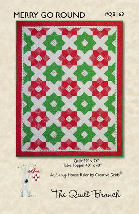 Merry Go Round Quilt Pattern QB 163 Printed Pattern Only by The Quilt Branch, multiple sizes