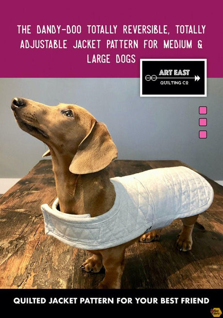 The Dandy Doo Jacket Pattern for MD/LG Dogs AEQCJL0219 Printed Pattern Booklet Only by Art East Quilting Co