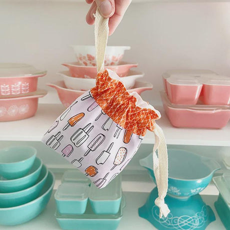 Lined Drawstring Bag ICO-101 From In Color Order By Jeni Baker, Paper Pattern Only