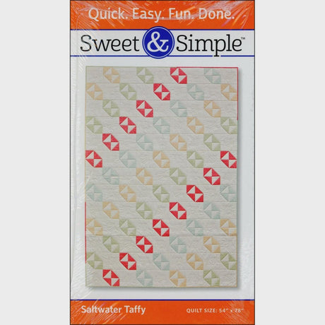 Sweet & Simple Saltwater Taffy Quilt Pattern by Kathy Brown Printed Pattern Only