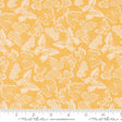 a repeating pattern of white butterflies against a yellow background.