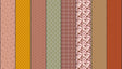 a collection of nine vertical stripes, each with a unique pattern and color. The stripes vary in size and orientation, creating a visually interesting and diverse arrangement.