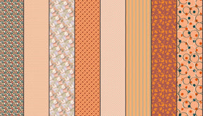 a collection of nine vertical stripes, each with a unique pattern and color. The stripes vary in size and orientation, creating a visually interesting and diverse display.