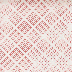 a repeating pattern of red crosses on a white background.