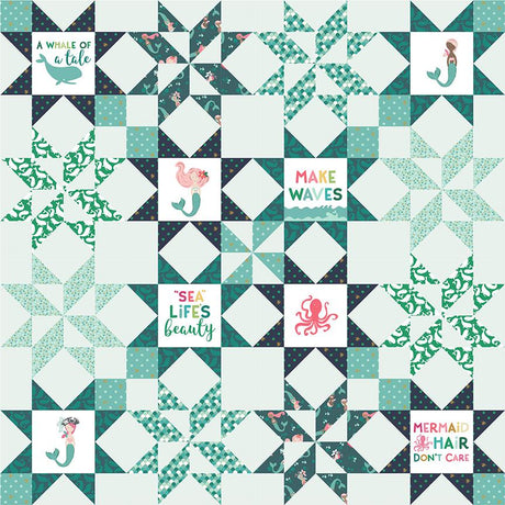 Star Bright Quilt Pattern by Melissa Mortenson of Polka Dot Chair 64" x 64"