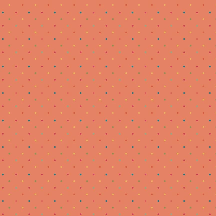 First Blooms Dots Orange C16329-ORANGE Yardage by Heather Peterson for Riley Blake Designs Sold in 1/2 Yard Increments