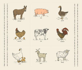 Farmstead Fabric Panel by Stacy Iest Hsu, 100% Cotton, Novelty Farm Animals Sold in 1 Yard increments for Moda Fabrics 20908 12