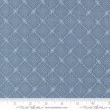 The image is a close-up of a fabric with a diamond pattern, featuring a repeating diagonal grid of small white dots or lines.