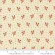 a repeating pattern of brown acorns on a cream-colored background.