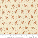 a repeating pattern of brown acorns on a cream-colored background.