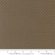 The image is a close-up of a fabric with a brown background and white polka dots.