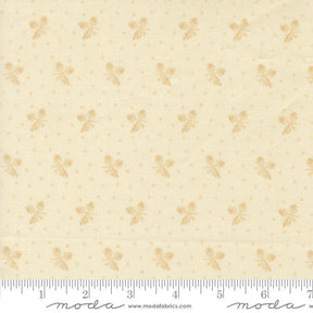 The image is a fabric with a repeating pattern of small brown acorn shapes, creating a textured and visually appealing design.