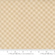 The image is a fabric with a repeating pattern of small squares in various shades of beige.