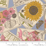 The image is a collage of various illustrations related to flowers, including a sunflower, a butterfly, and other floral designs.