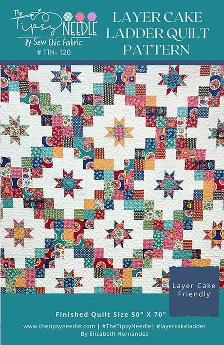 Layer Cake Ladder TTN 120 The Tipsy Needle By Elizabeth Hernandez for The Tipsy Needle 50 x 70