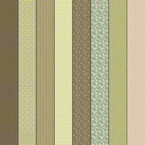 a collection of nine vertical stripes, each with a different pattern and color. The stripes vary in size and orientation, creating a visually interesting and diverse arrangement.