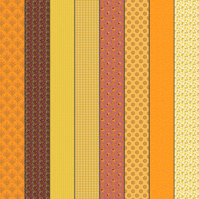 a collection of nine vertical stripes, each with a different pattern and color. The stripes vary in size and orientation, creating a visually interesting and diverse arrangement.