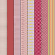 a collection of nine vertical stripes, each with a unique pattern and color. The stripes vary in width and height, creating a visually interesting and diverse arrangement. The colors range from red to pink, yellow, and white, adding a vibrant and lively touch to the overall composition.