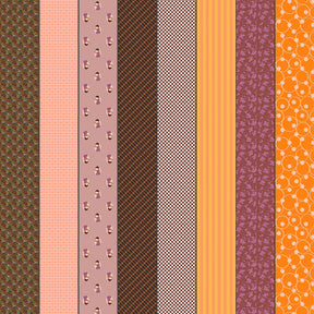 a collection of nine vertical stripes, each with a unique pattern and color. The stripes vary in size and orientation, creating a visually interesting and diverse arrangement.
