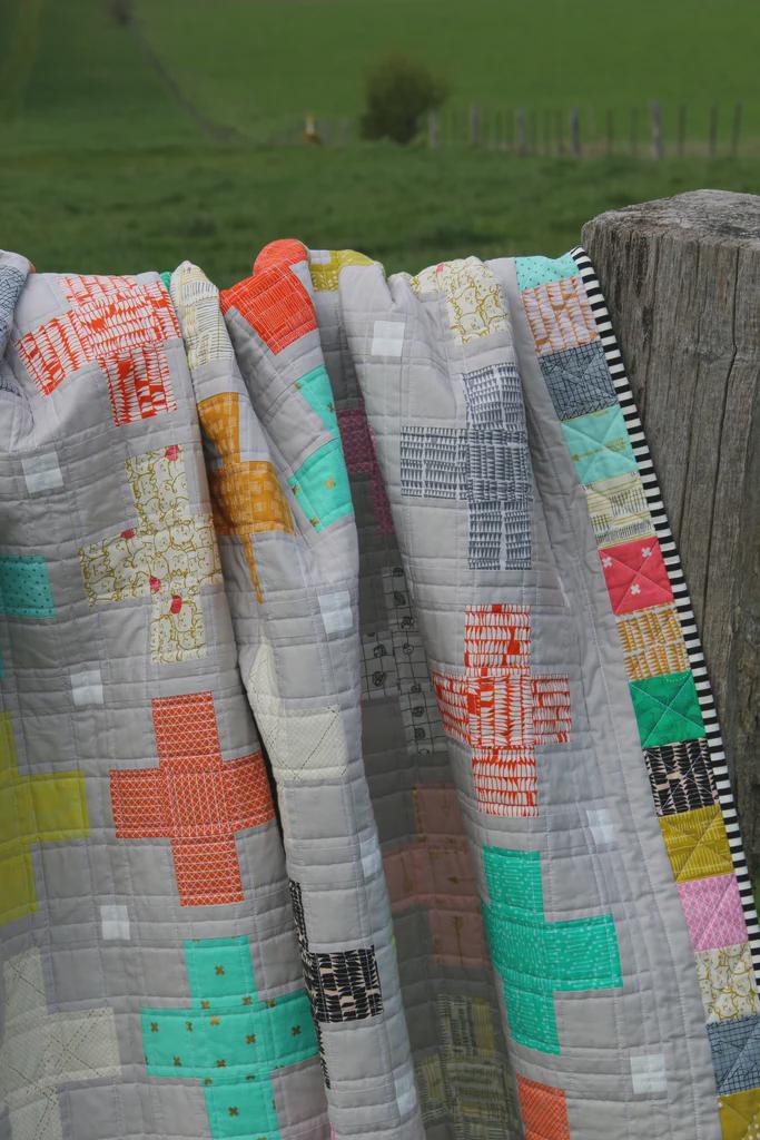 Little Crosses Quilt Pattern EJ003 by Emma Jean Jansen - Advanced Beginner - Makes 3 sizes perfect for using your scraps