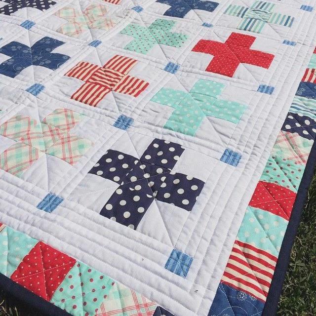 Little Crosses Quilt Pattern EJ003 by Emma Jean Jansen - Advanced Beginner - Makes 3 sizes perfect for using your scraps