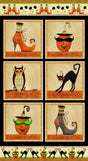 Cheeky Wee Pumpkin Halloween Fabric Panel By Studio E Fabrics 23" x WOF 3267P 93