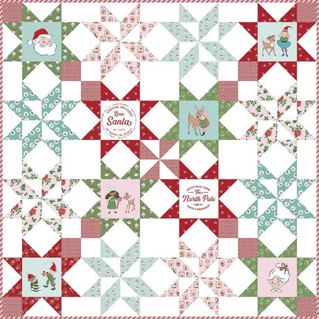 Star Bright Quilt Pattern by Melissa Mortenson of Polka Dot Chair 64" x 64"