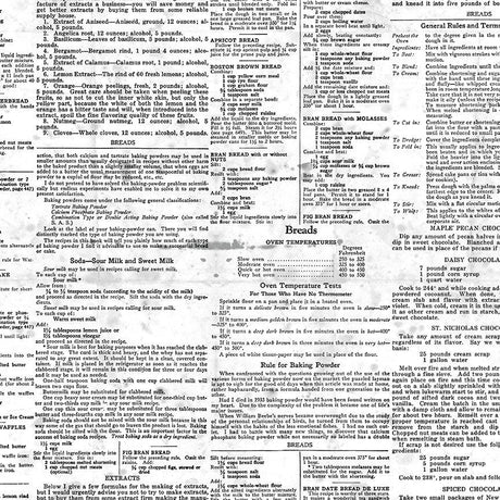 Gingerbread Recipe Text White Gingerbread by J. Wecker Frisch for Riley Blake Designs Sold in 1/2 Yard Increments