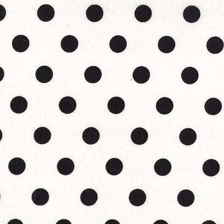 Moda Dottie Black Dots on White 45008 17 By Moda Fabrics Sold in 1/2 Yard Increments