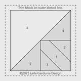 3in Scrappy Triangle Foundation Pad LGD-111 by Leila Gardunia Design