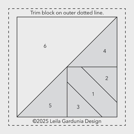 3in Scrappy Triangle Foundation Pad LGD-111 by Leila Gardunia Design