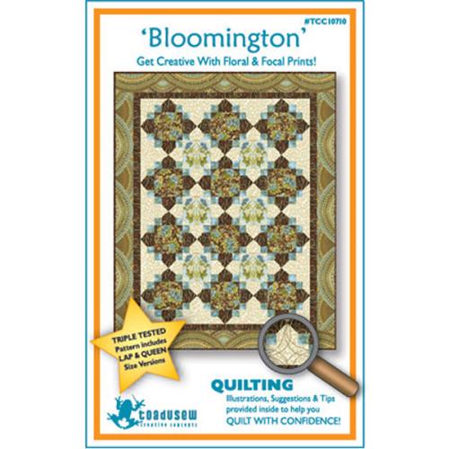 Bloomington Quilt Pattern TCC10710 by Toadusew Creative Concepts, multiple sizes Printed Pattern Only