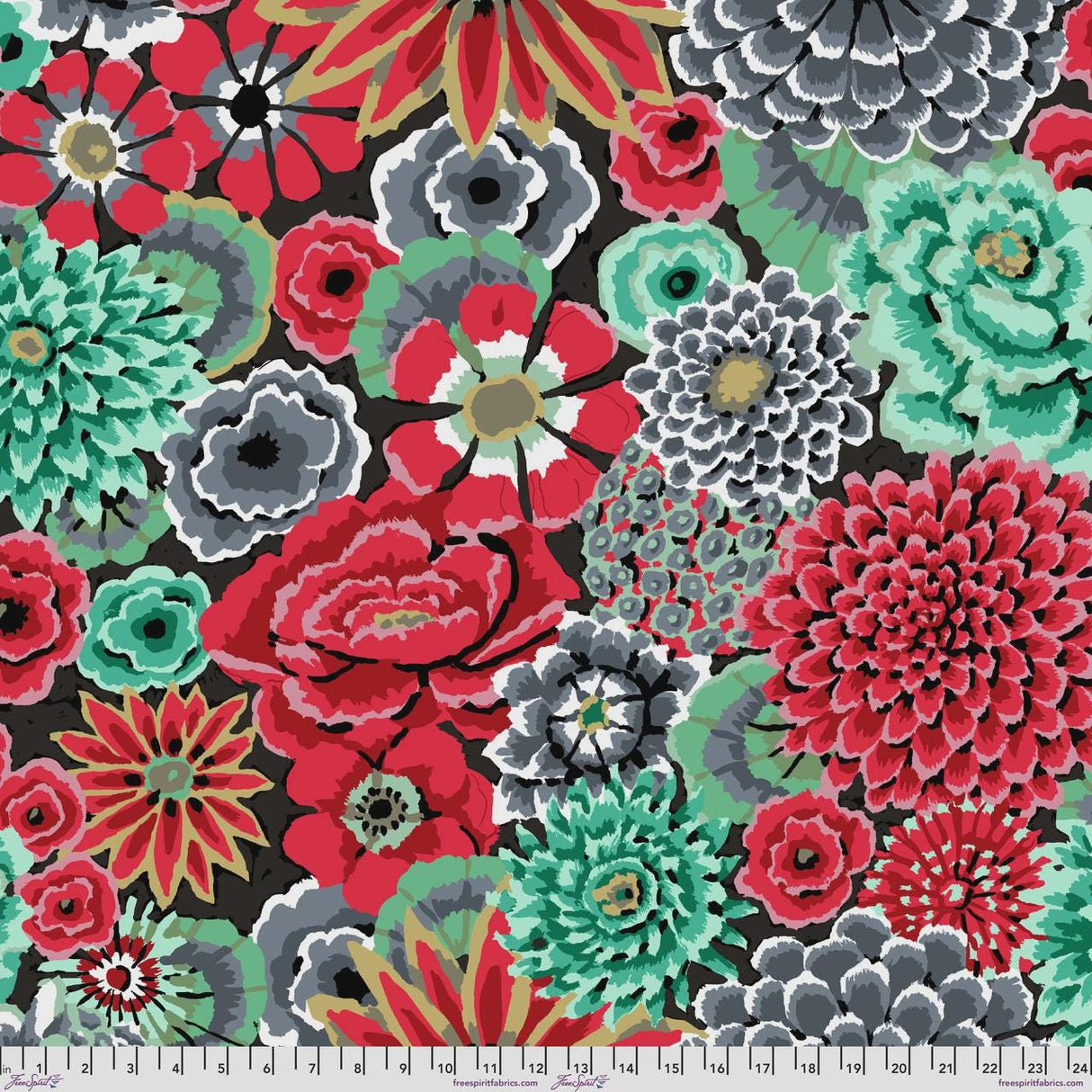 Backing Fabric Enchanted Contrast August 2026 Kaffe Fassett QBGP013.CONTRAST for the Kaffe Fassett Collective 108" Wide