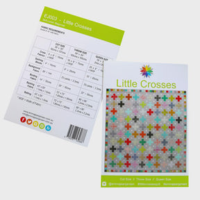 Little Crosses Quilt Pattern EJ003 by Emma Jean Jansen - Advanced Beginner - Makes 3 sizes perfect for using your scraps
