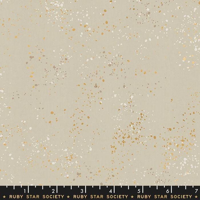Speckled Metallic Natural Yardage RS5027 18M by Rashida Coleman-Hale for Ruby Star Society Sold in 1/2 yard increments cut continuously